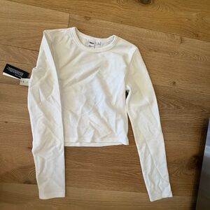 H&M White Textured Top